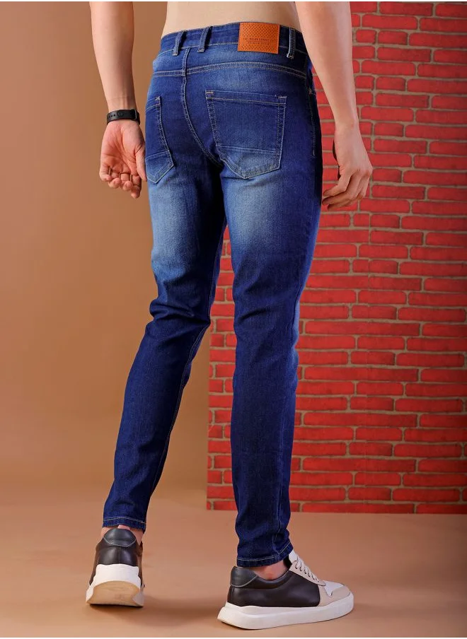 The Indian Garage Co Men Slim Fit Solid Mid-Rise Jeans