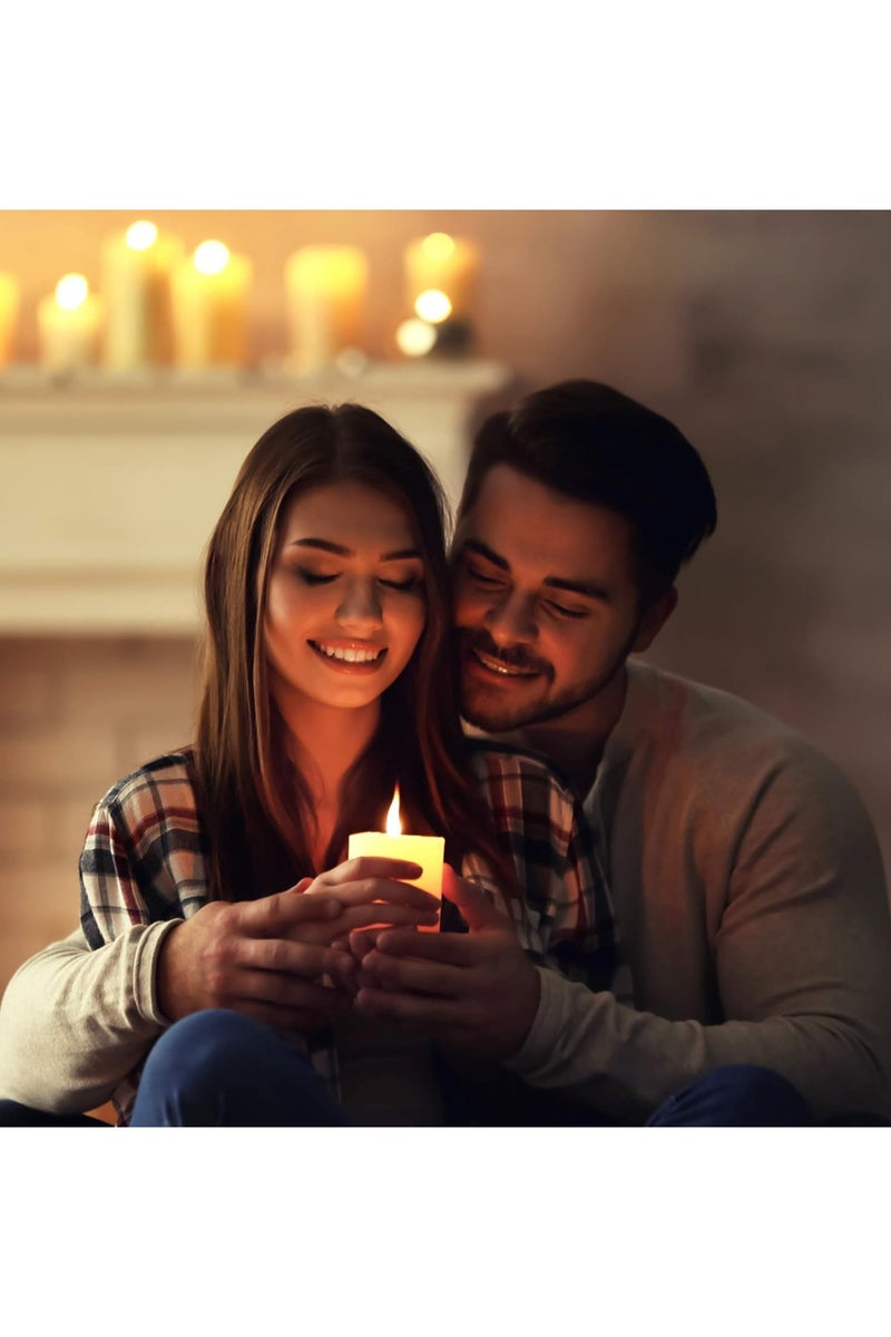 Sakha Candle Unscented Ivory Pillar Candles - Dripless Clean Burning Smokeless Household Dinner Candle SPA Romantic Candles Relaxing Saturdays, Special Occasions - Long Burning Hours | Set of 6  - Image 3