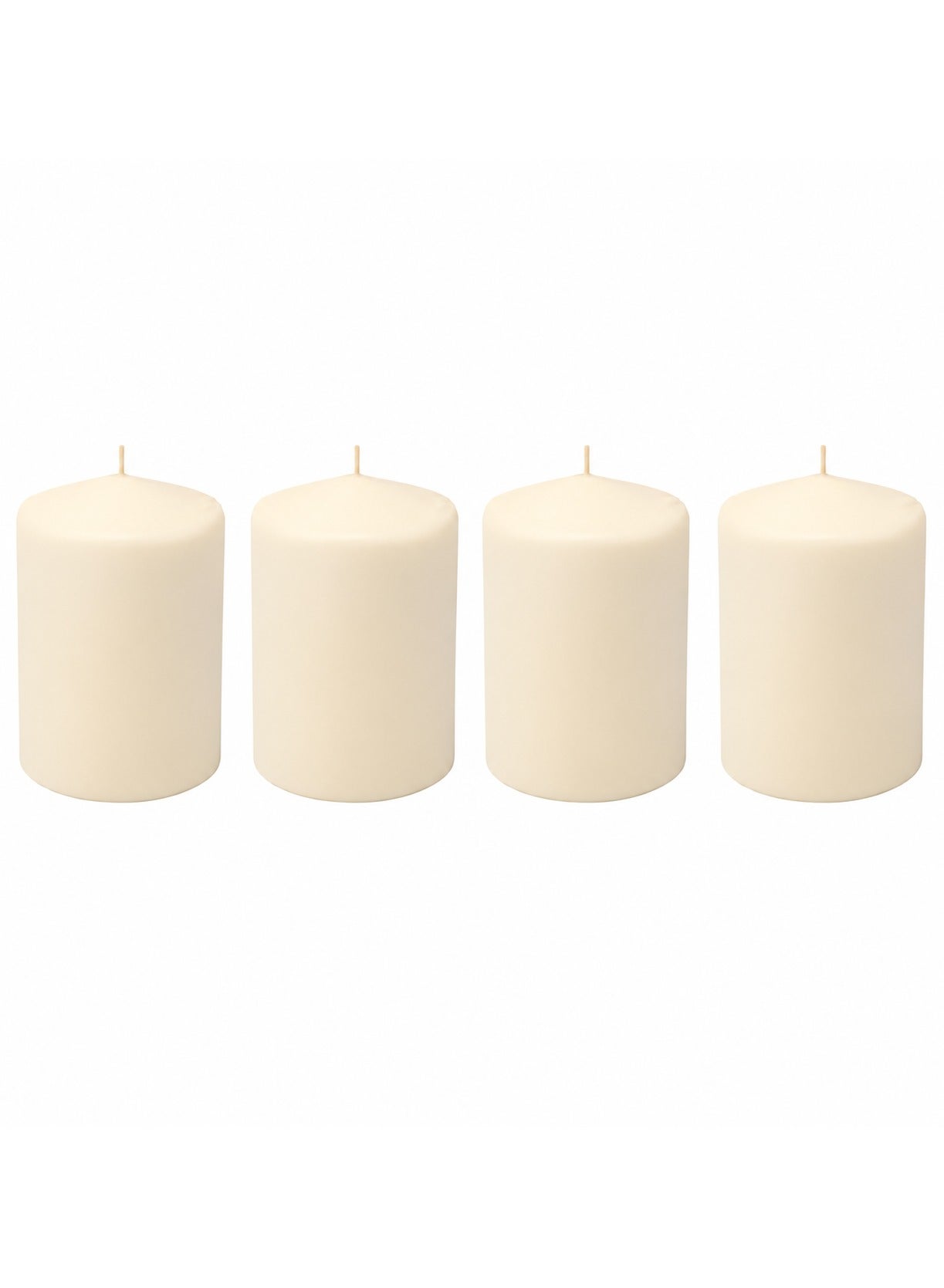Unscented Ivory Pillar Candles - Dripless Clean Burning Smokeless Household Dinner Candle SPA Romantic Candles Relaxing Saturdays, Special Occasions - Long Burning Hours | Set of 6