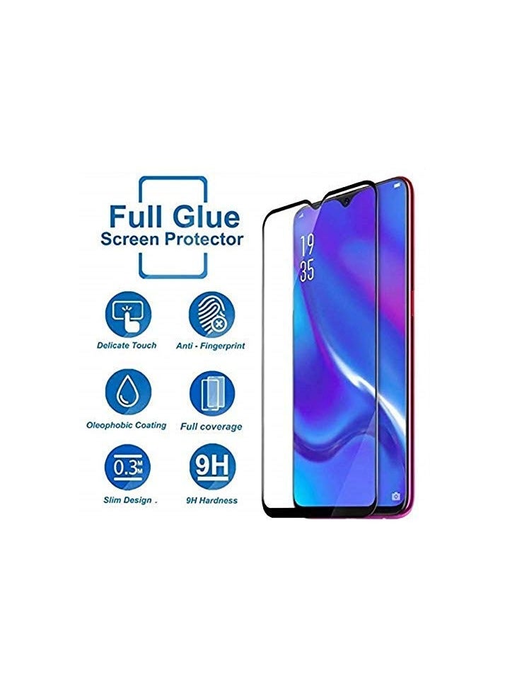 Full Coverage Glass Screen Protector for Oppo F11 / Realme 5 / 6i / C3 - Oppo A5 2020 / A9 2020 - Oppo A31 (6.56") - Black Frame by M7molge  - Image 2