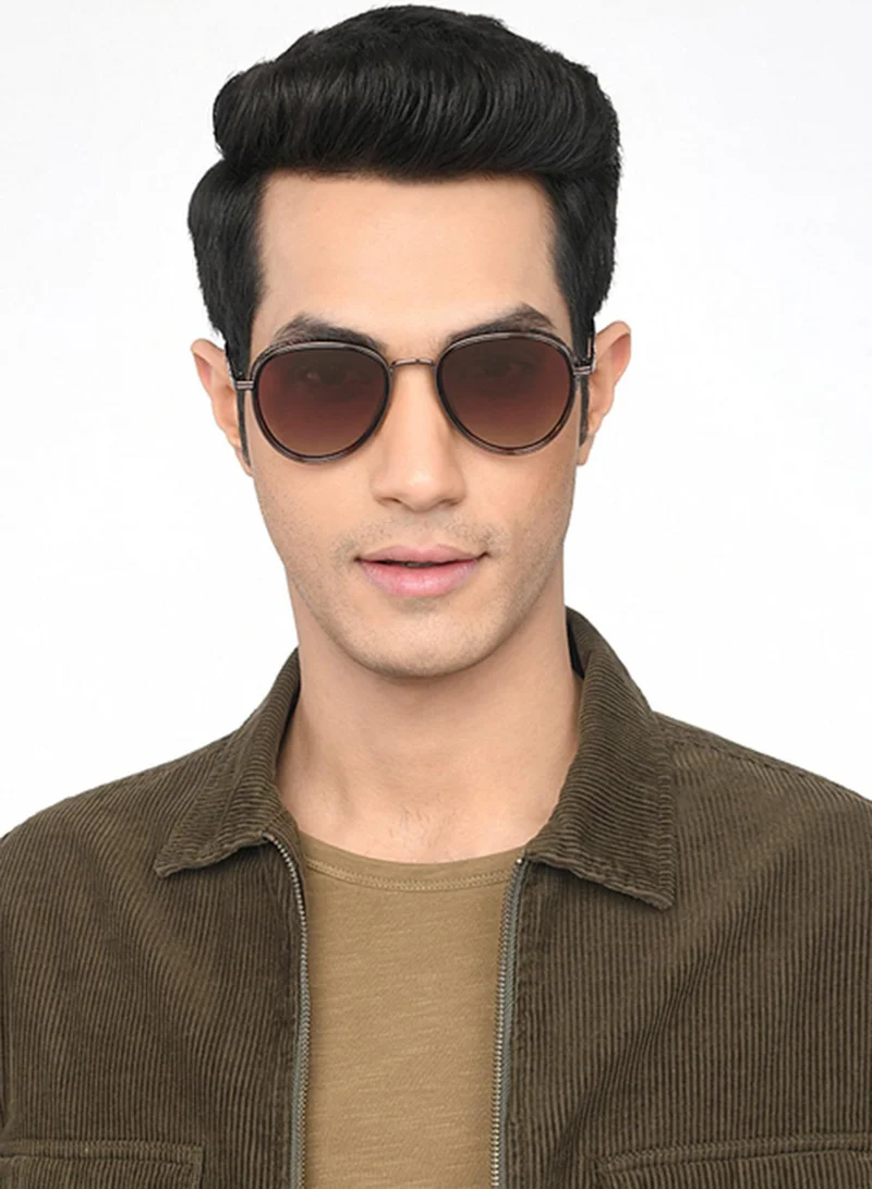 VINCENT CHASE Vincent Chase by Lenskart | Brown Aviator Stylish Sunglasses | Polarized & UV Protected | For Men & Women | Large | VC S13835