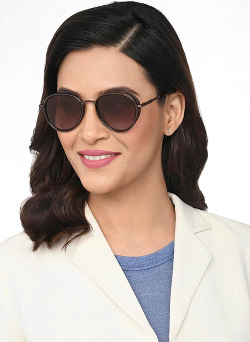 VINCENT CHASE Vincent Chase by Lenskart | Brown Aviator Stylish Sunglasses | Polarized & UV Protected | For Men & Women | Large | VC S13835
