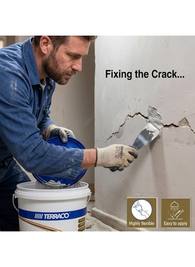 Terraco Handycoat Crack Filler 5kg – Ready-Mixed Paintable Wall Crack Repair for Interior & Exterior Surfaces, Smooth Finish, Easy Application - Image 2