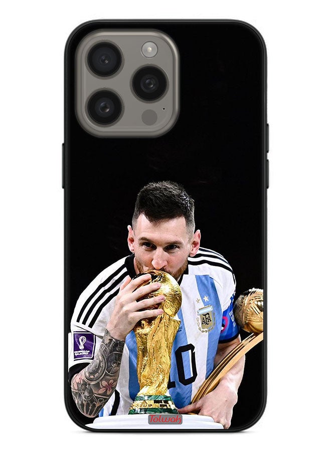 Tolwak Apple iPhone 15 Pro Max Protective Case Cover Messi - Image 2