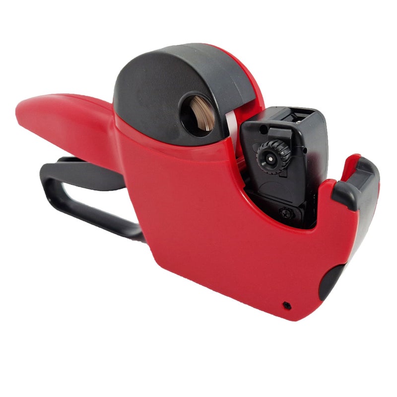Orlenic One Line Price Gun Label Printer Kit with 5000 22x12 CT1 Labels & Spare Ink Roller – Red Handheld Tagging Gun for Retail, Shop, Office Use – Prints 6 Digits with £ € $ Symbols - Image 5