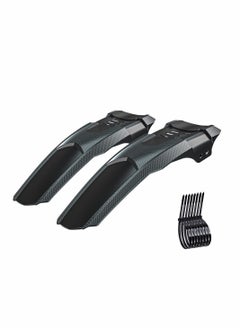 2PC Mountain Bike Fender Carbon Fiber Pattern Bicycle Fenders Rear Front Mountain Mud Guard Against Splashing Water & Dirt Bike Mud Guard