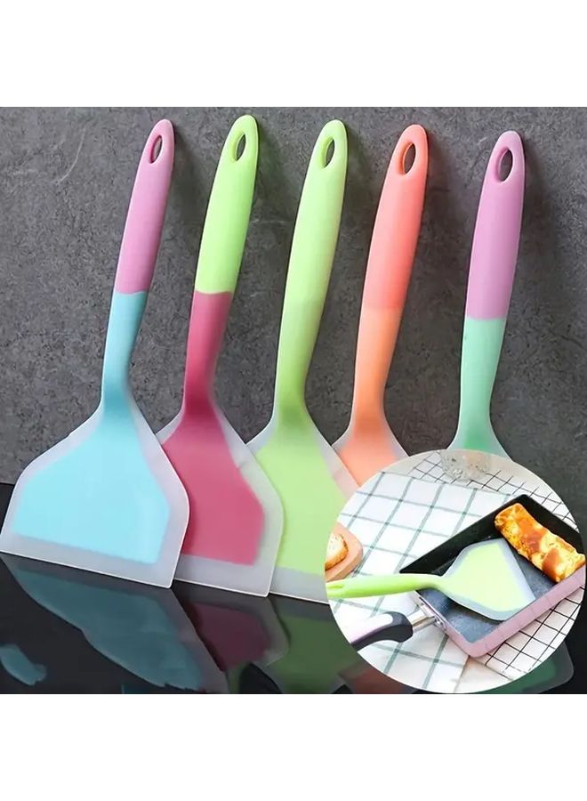 Mixed Color Silicone Spatula Heat Resistant Up To 400F Non Stick For Cooking Grilling BBQ - Image 1