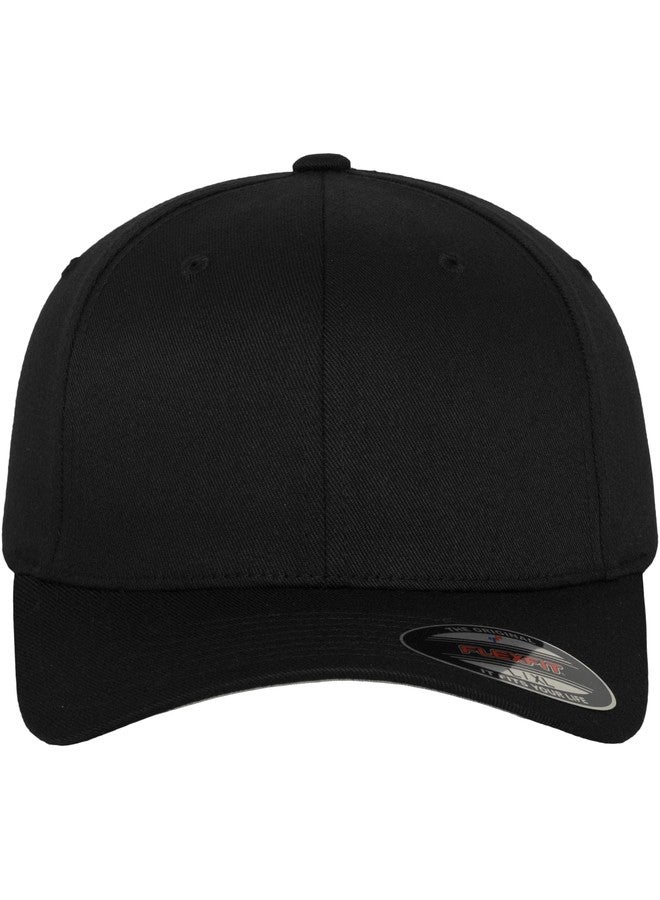 Flexfit 6277 Wooly Unisex Combed Cap, Black, Large-X-Large - Image 1