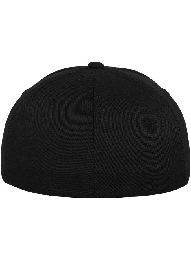 Flexfit 6277 Wooly Unisex Combed Cap, Black, Large-X-Large - Image 3