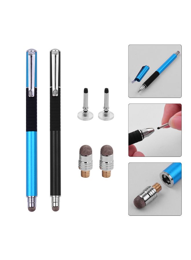 NIBEMINENT 2-Piece 2-In-1 Precision Stylus Pen Royal Blue/Black - Image 3