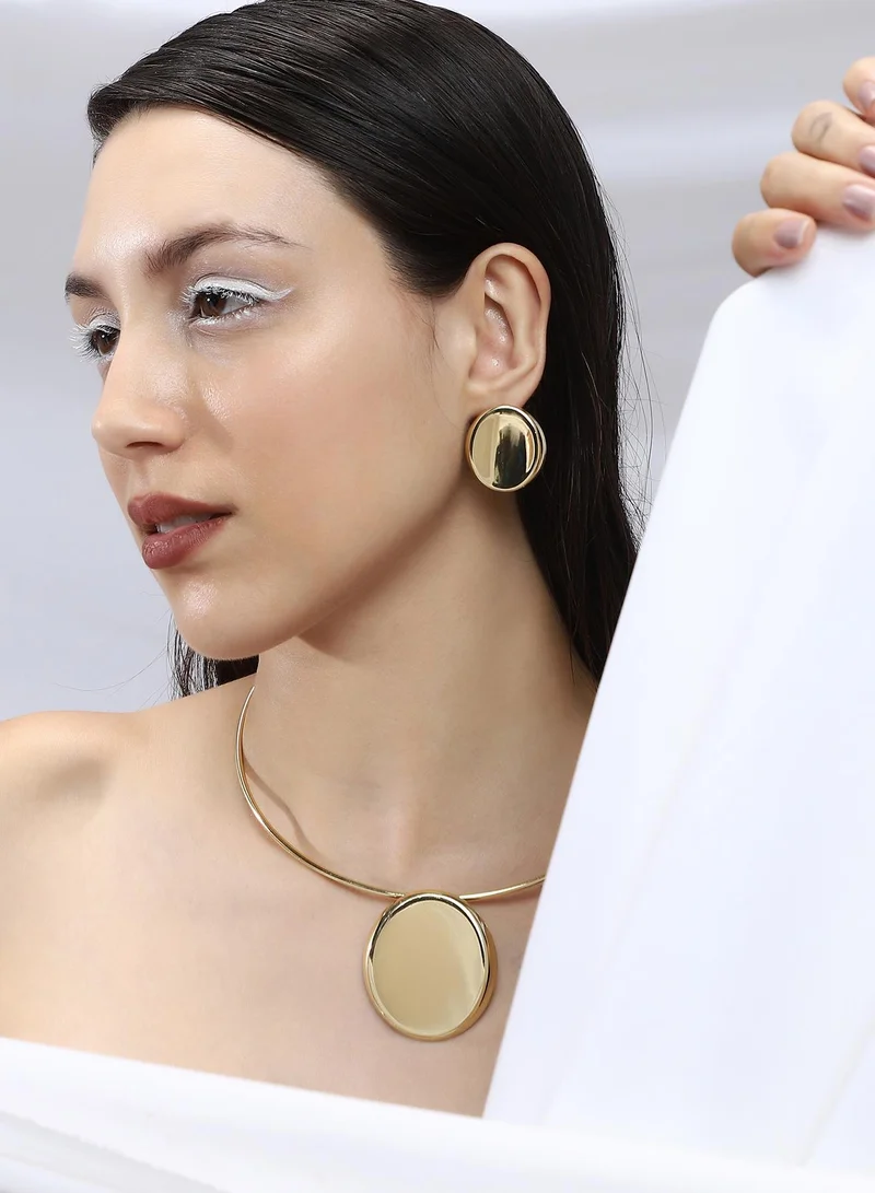 Sohi  Women's Californiathe Gilded-Ripple Jewellery Set for Women | Best Price UAE