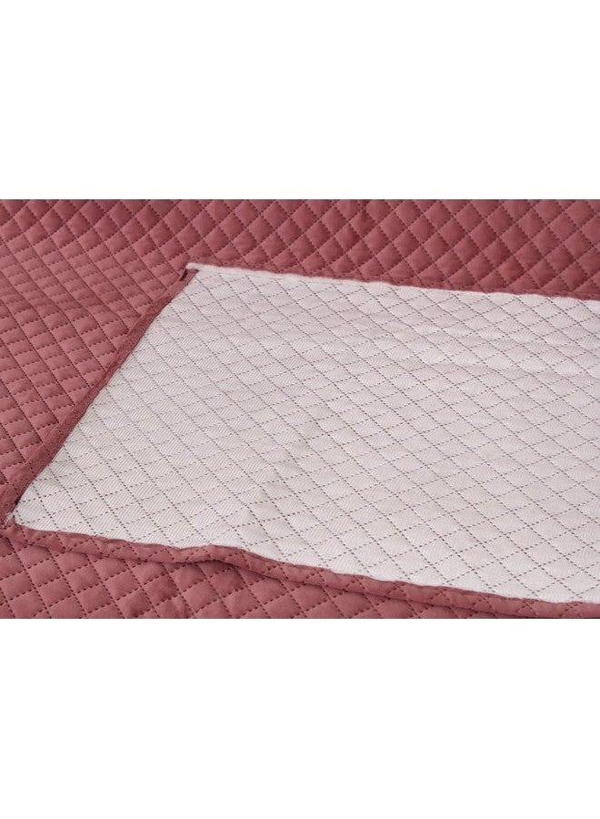 Nendle Luxurious Soft Velvet Quilted Anti-Slip Sofa Cover 5 Seater Fully Covered with Combined Sofa Seat, Back and Arms Protector Covers (Pink, Pack of 3+1+1) - Image 5