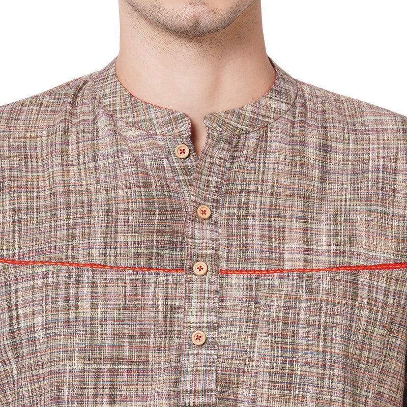 ARCHATTIRE Men’s Multicolor Cotton Kurta for Men - Image 3