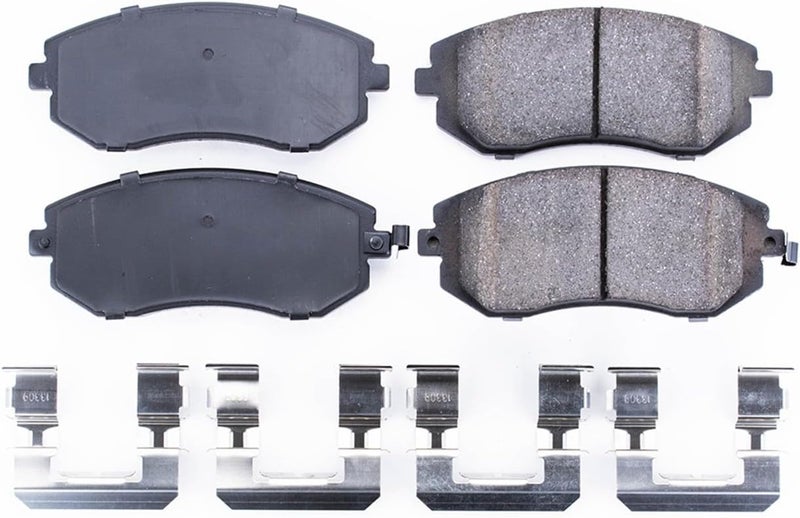 POWERSTOP Power Stop Front Brake Kit For Saab 9-2X 2005-06 |Subaru Baja 2003-06 |Forester 2003-10 |Impreza 2002-10 |Legacy 2002-12 |Subaru Outback 2002-12 - Ceramic Brake Pads With Installation Hardware, 17-929 - Image 2