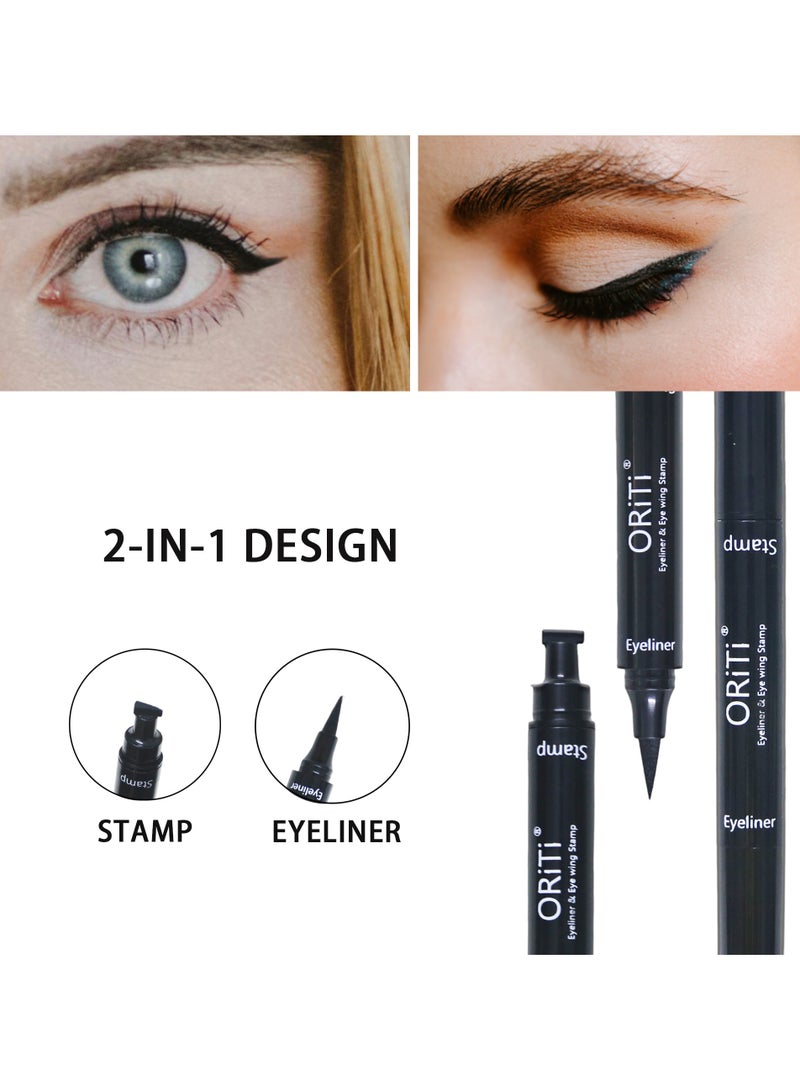 ORiTi Eyeliner Stam Pen, Waterproof, Fast Drying, Natural, Long Lasting, Smudge Proof, Fast Applying Eyeliner Stamp Pen For Beginners - Image 3