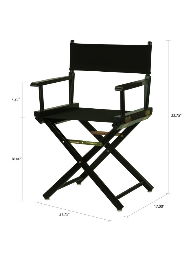 Casual Home Casual Home Directors Chair Black FrameBlack Canvas18  Classic Height  - Image 2