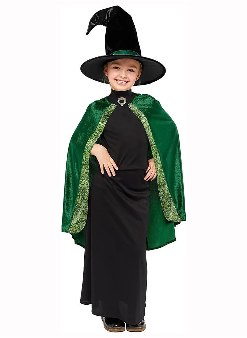 ريزكولر Child Professor McGonagall Costume, Official Harry Potter Kids’ Wizard Robe & Hat for Dress-Up & Magical Roleplay