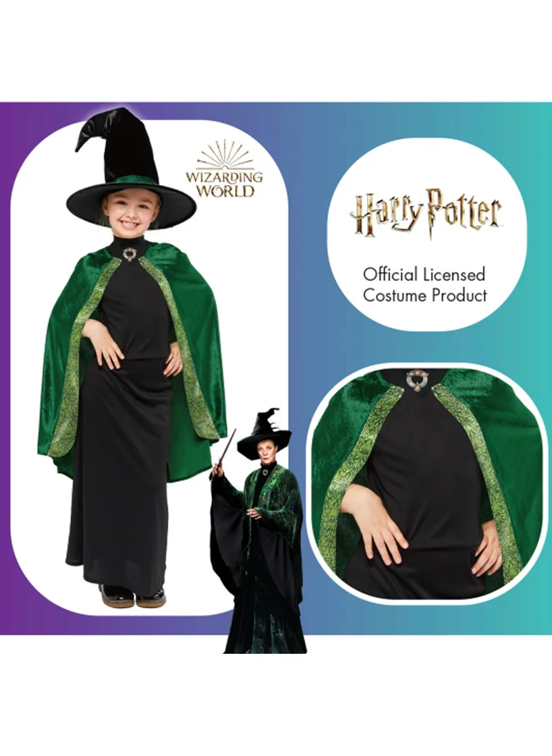 ريزكولر Child Professor McGonagall Costume, Official Harry Potter Kids’ Wizard Robe & Hat for Dress-Up & Magical Roleplay