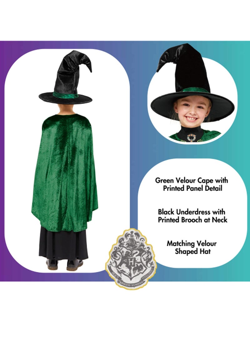 Riethmuller Child Professor McGonagall Costume, Official Harry Potter Kids’ Wizard Robe & Hat for Dress-Up & Magical Roleplay  - Image 3