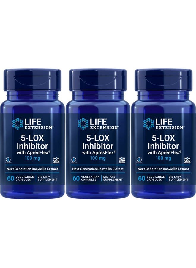 Life Extension 5-Lox Inhibitor with Apresflex - 100 Mg - 60 Vcaps (Pack of 3) - Image 1