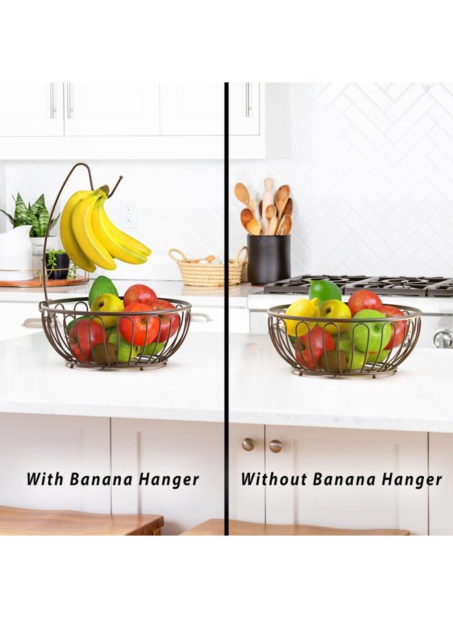 Deco Brothers DecoBros Wire Fruit Bowl Basket with Banana Tree Hanger, Bronze - Image 3