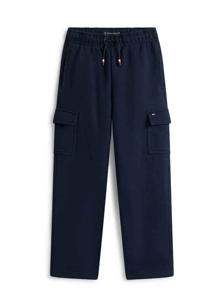 Tommy Hilfiger Dark Night Navy Youth Cargo Drawstring Sweatpant for Men | Best Price UAE