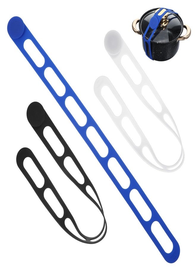 Elegaperma 3pcs Silicone Latch Strap for Slow Cooker Lid,21.6 In Lid Latch Strap,Adjustable Length and Reusable Elastic Self-Lock Tie Straps for Yoga Mat,Pot,Bento Box,Organizing Curtain,Cord - Image 1