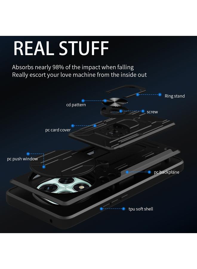 اس-توب جراب لهاتف Redmi Note 14 Pro 5G Sliding Camshield TPU+PC جراب هاتف مع فتحة بطاقة - Image 4