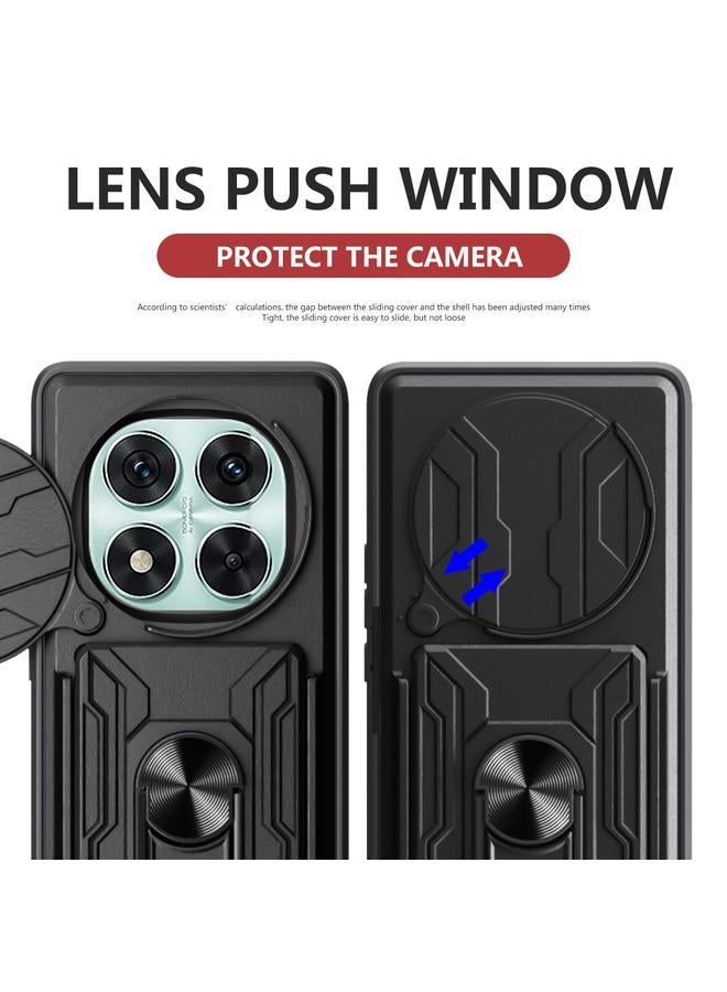 اس-توب جراب لهاتف Redmi Note 14 Pro 5G Sliding Camshield TPU+PC جراب هاتف مع فتحة بطاقة - Image 3