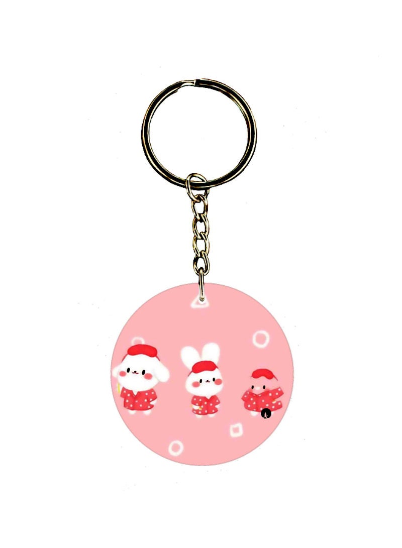Cartoon Printed Keychain