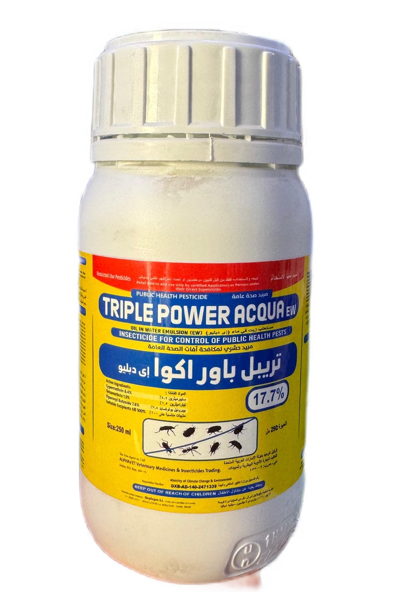 TRIPLE POWER ACQUS Public Health Pesticide 250ml No oder for Indoor and outdoor Flying and Crawling insects - Image 1