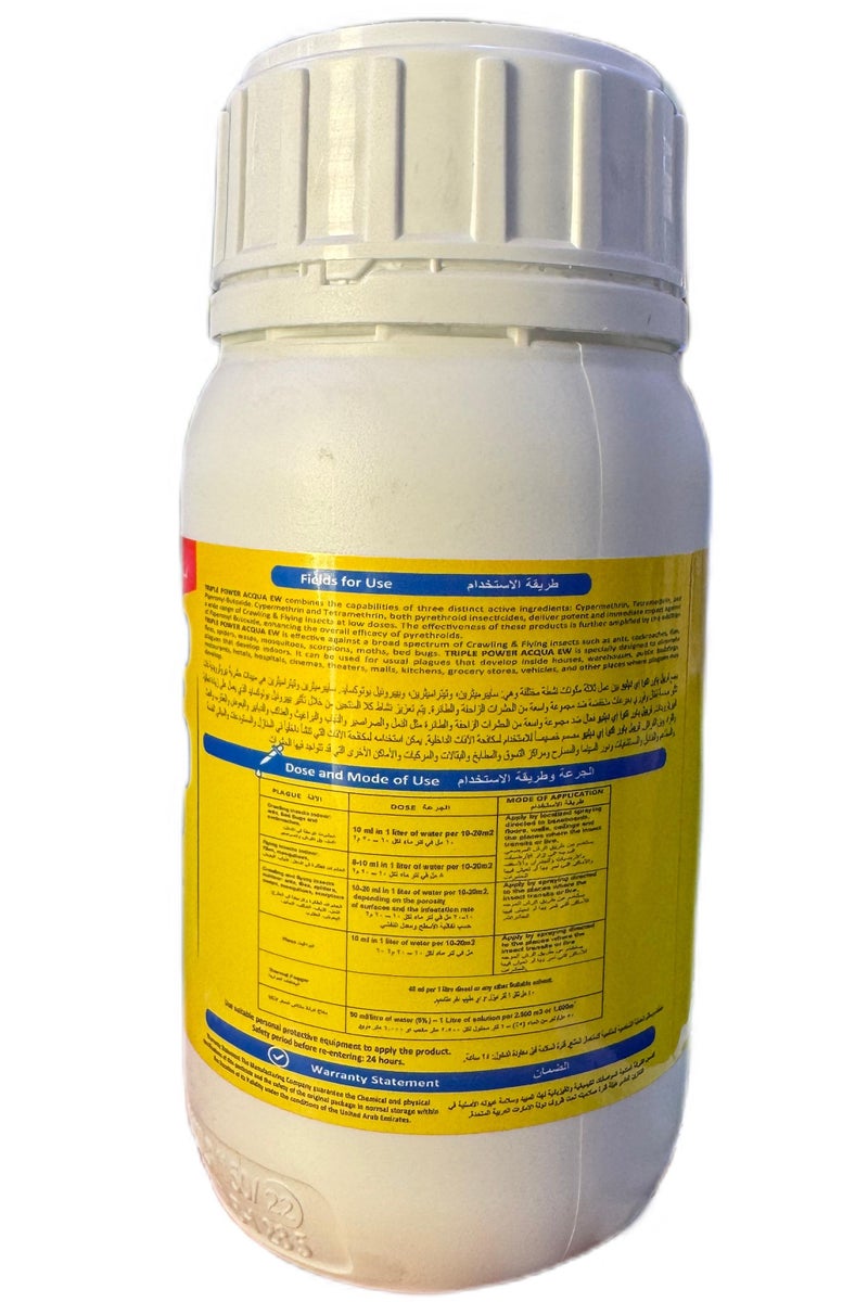 TRIPLE POWER ACQUS Public Health Pesticide 250ml No oder for Indoor and outdoor Flying and Crawling insects - Image 2