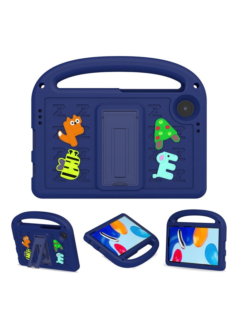 VKL Compatible with Samsung Galaxy Tab A9 Case for Kids 8.7” 2023 released with Holder Shockproof Full Body Protection Cute Cover Shell for Tab A9 Case Kids Pink (dark blue, 8.7”) - Image 1