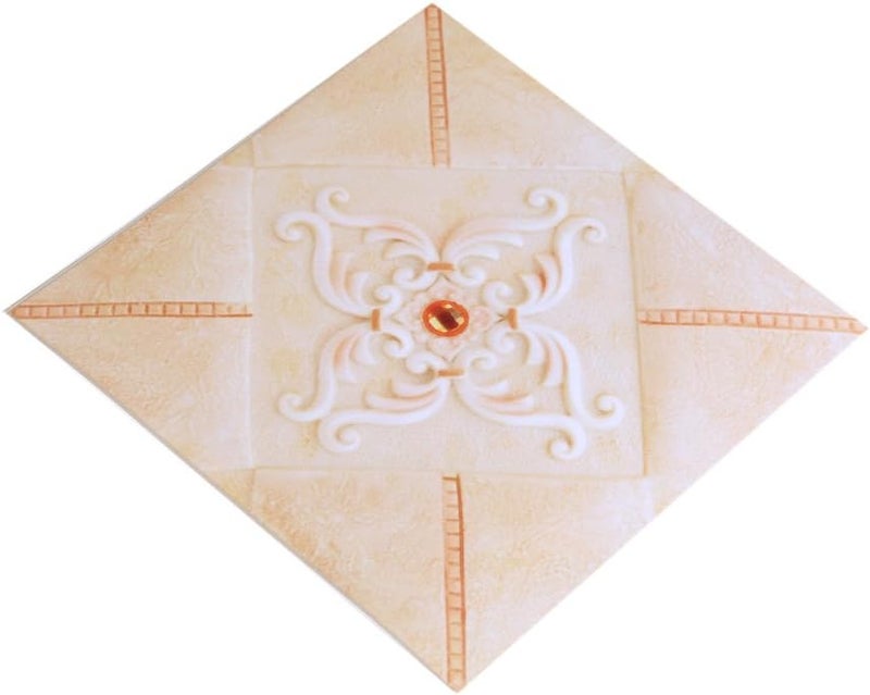 klarako Tile Stickers, 10pcs Self Adhesive Pvc Tile Floor Wall Stickers 3d Decal For Home Decor Bathroom/Kitchen Tile Transfer Stickers 12cm*12cm (# 02) - Image 2