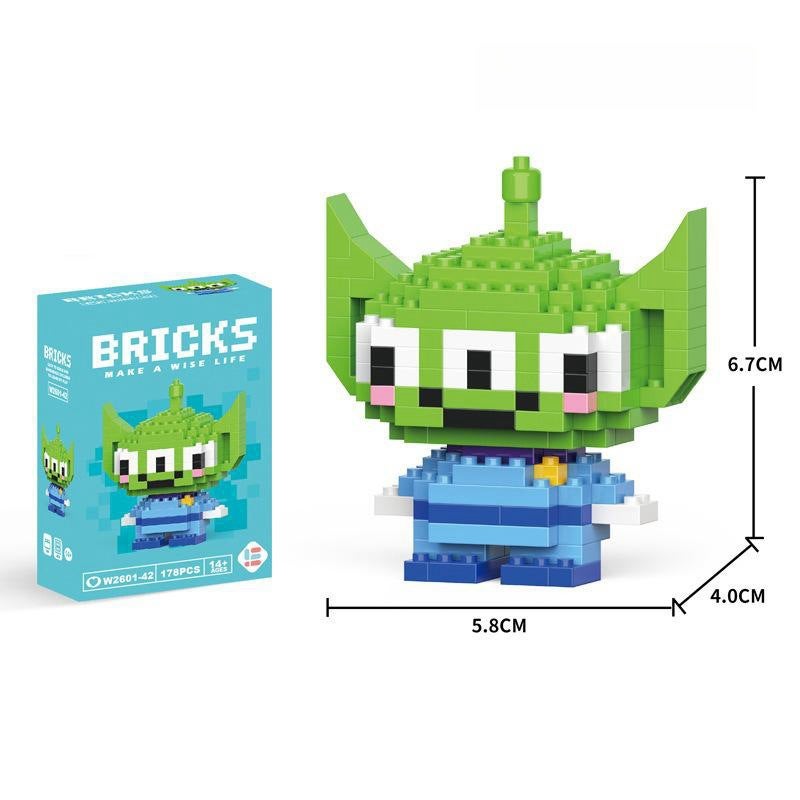 LELE BROTHER Compatible LEGO Micro-Brick Children's Building Blocks Cartoon Figure Educational Toy Display Blind Box Gift Wholesale