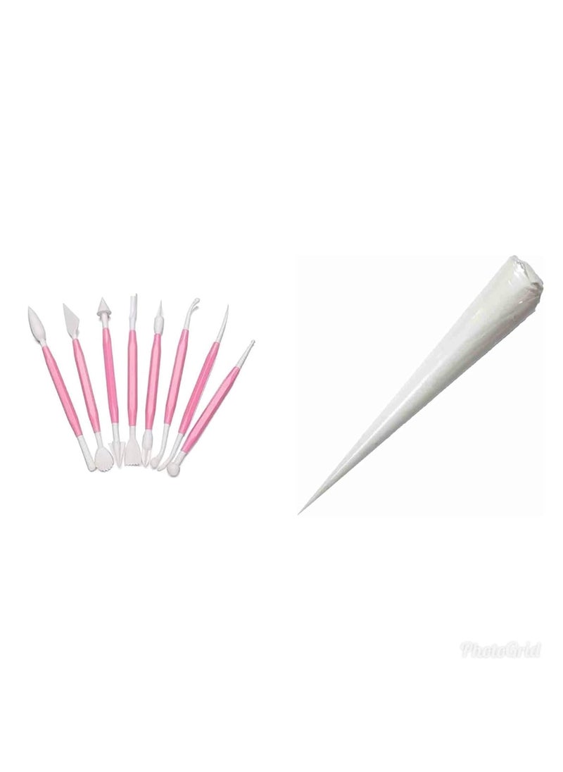 E Shopping E Shopping 10 in1 Lippan Art & Craft DIY Materials Kit for artist . Kit Include 8 inch MDF Board 2pc ,Mirror 8 pk different shapes and sizes ( Total 800pc),Clay Tool 8pc set, fevicryl Mould It Clay 2pk,Ceramic Cone 2,Fabric Glue, fevicryl Acrylic color set of 6 shade + Golden,Silver acrylic color,Paint Brush 2pc,Color Plate.  - Image 5