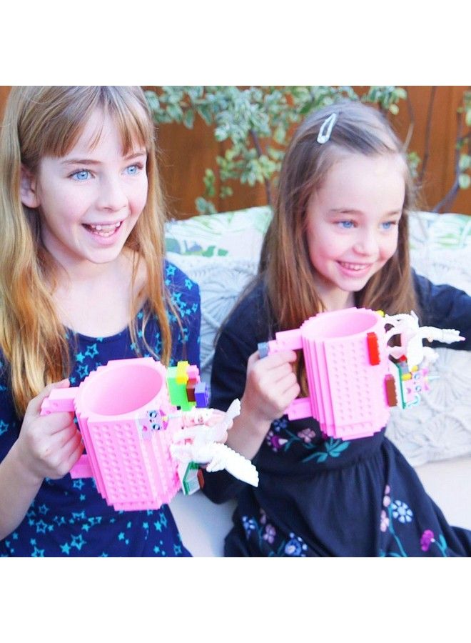 F-32 Unicorn Buildon Brick Mug W/ 5 Packs Of Building Blockscompatible With Lego14 Oz Novelty Diy Unique Funny Coffee Cup Gift (Unicorn Pink)  - Image 5