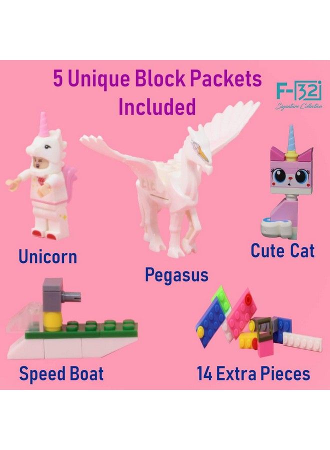F-32 Unicorn Buildon Brick Mug W/ 5 Packs Of Building Blockscompatible With Lego14 Oz Novelty Diy Unique Funny Coffee Cup Gift (Unicorn Pink)  - Image 3