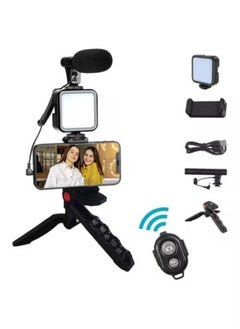 ACLIX Smartphone Video Vlogging Kit with Microphone Tripod LED Light Wireless Remote Phone Holder Phone Stands Smartphone Video Microphone Rig Kit for YouTube TIKTok Filming Vlogging Equipment  - Image 1
