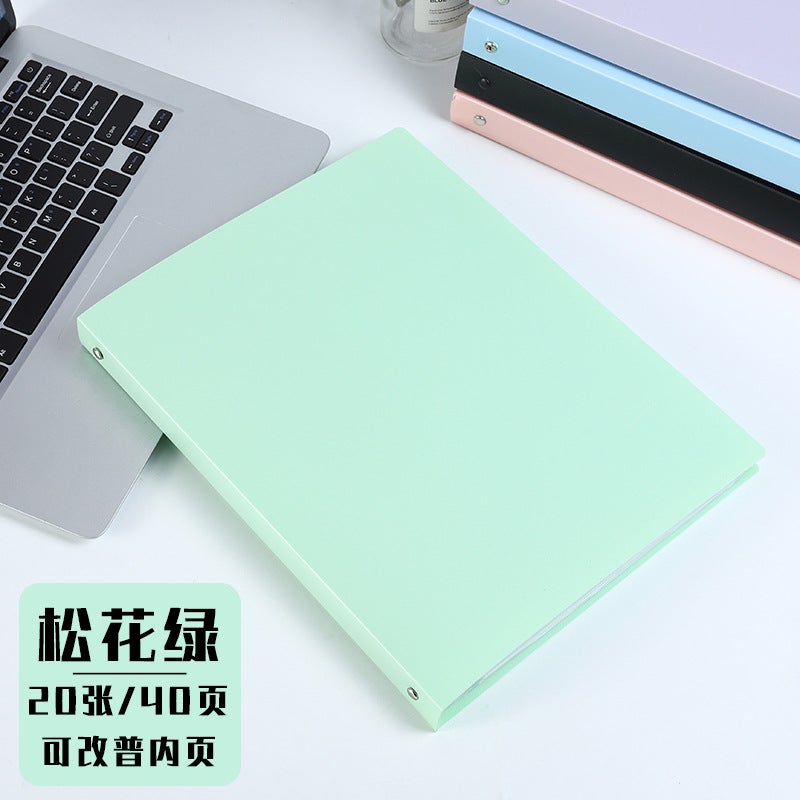 Generic Adjustable A4 Sheet Music Binder 4-Ring Pine Flower Green 20 