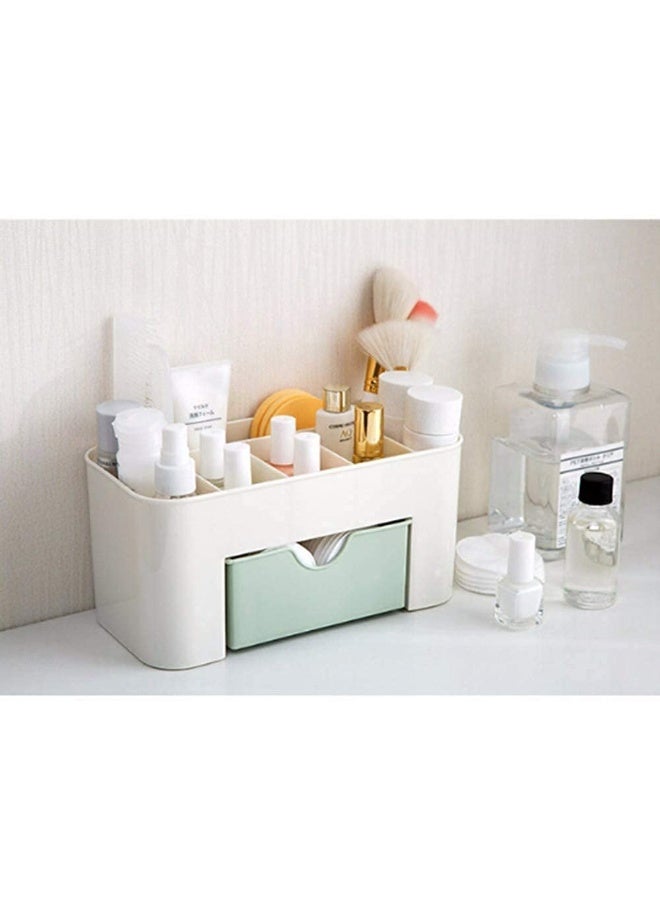 Red Blossom Makeup Organizer Box with Drawer – Multi-Compartment Cosmetic Storage Holder for Brushes, Skincare, Lipsticks, and Cotton Pads – Desktop Vanity Organizer for Home & Bathroom - Image 4