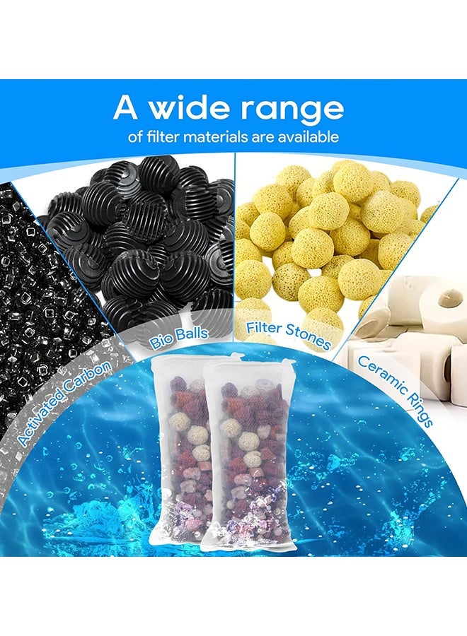 Wffo 6 PCS Media Bags for Aquarium - Extra Fine Mesh Bag Reusable Nylon Net Aquarium Filter Bags with Plastic Zipper for Extra Fine Resins Filter - 2.4 x 4 Inch - Image 3