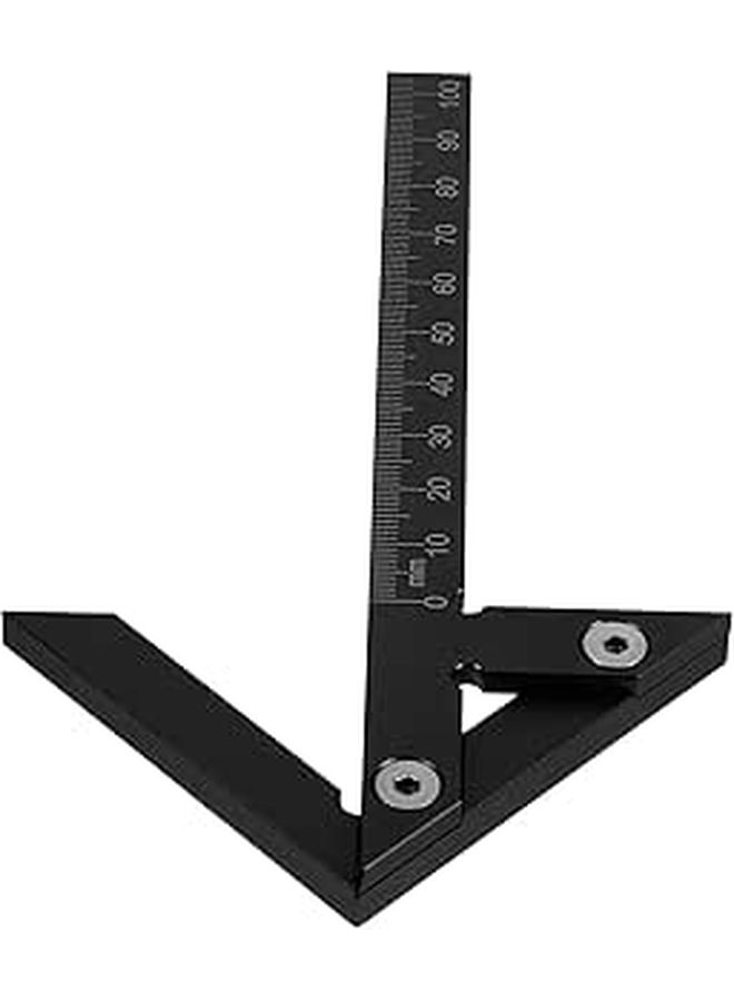 Woodworking Center Line Scriber Aluminum Alloy Center Marking Tool 45 Degree Angle Measuring Gauge For Carpentry Precision Layout Black - Image 1