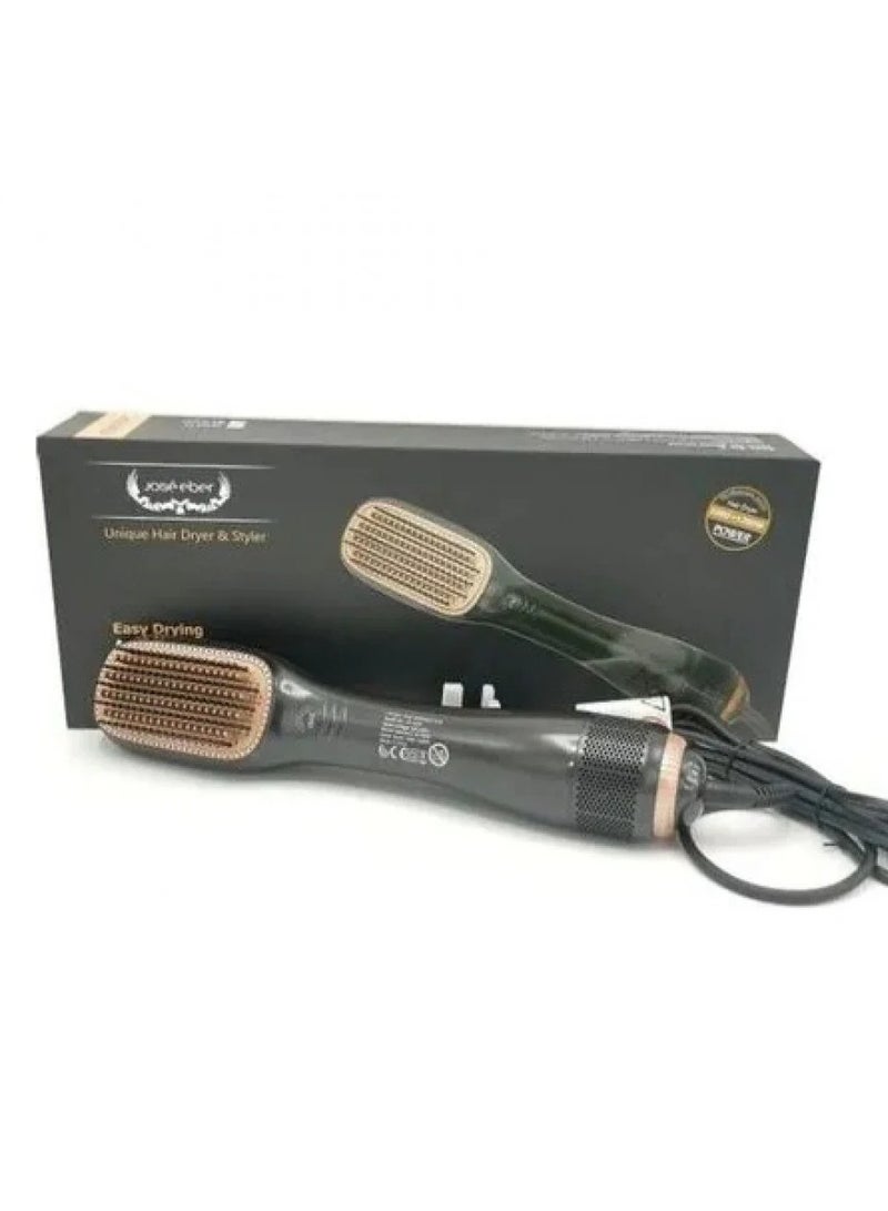 جوسي إيبر فرشاة استشوار الشعر ومجفف الشعر السيراميكي ومصفف الشعر 2 في 1 احترافي 1200 واط أسود/بيج - Image 3