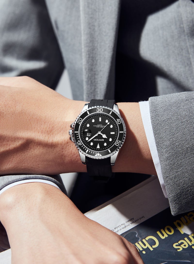 SANDA Business Men Quartz Watch TPU Watch Strap Outdoor Sport Man Watches Luxury Waterproof Luminous Clock - Image 3