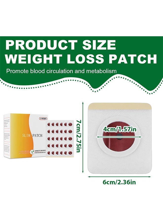30 قطعة من الباتشات النحاسية، مستخلصات عشبية طبيعية، منتجات حرق الدهون والنحافة، ملصقات نحت الجسم وتخسيس البطن والخصر وإزالة التجاعيد. - Image 3