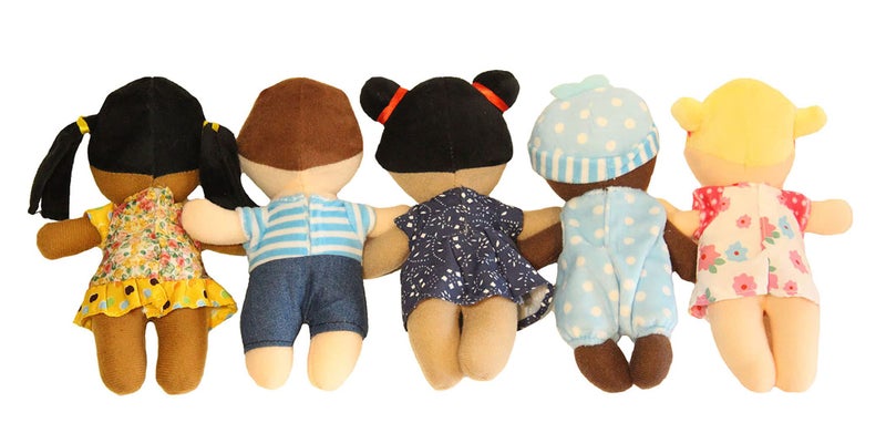 Making Believe Diversity Buddies Plush Diversity Dolls - Multicultural Dolls for Kids | Multicultural Baby Dolls, Different Races Dolls, Multi-Ethnic Multiracial Dolls | Daycare Toys - 8" - Set of 5 - Image 2