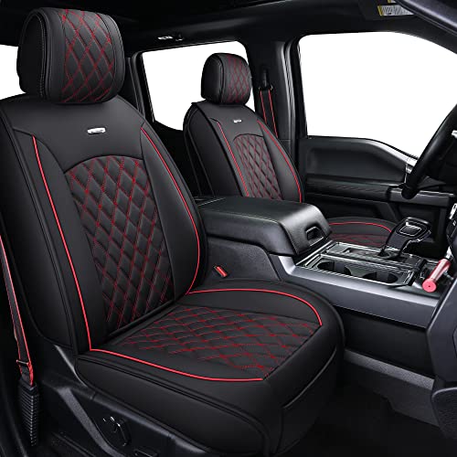 Aierxuan Car Seat Covers Full Set with Waterproof Leather Automotive Vehicle Cushion for Cars SUV Pick-up Truck Fit for 2009 to 2025 Ford F150 Carhartt and 2017 to 2025 F250 F350 F450 - Image 1