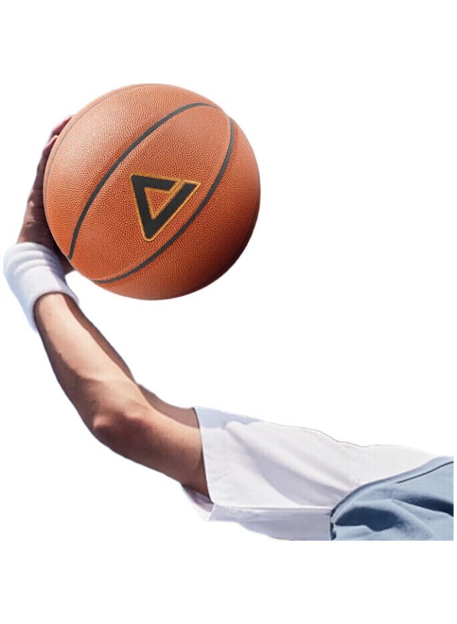 PEAK No. 7 Pu Basketball, Wear-Resistant, For Student Training And Competition, Rubber Soft Leather, Indoor And Outdoor Use, Dq141030 - Image 1