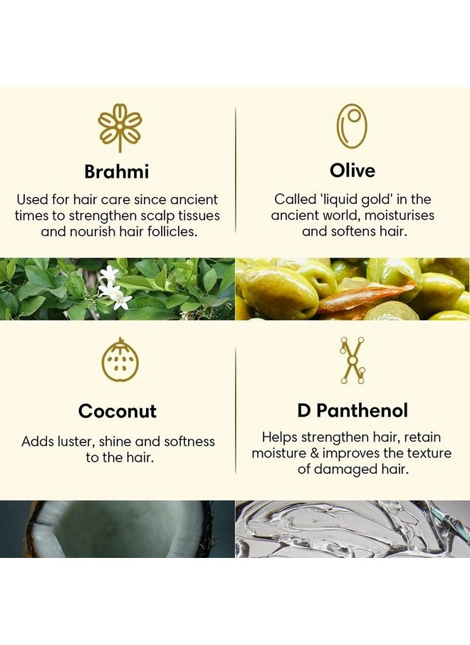 THE EARTH COLLECTIVE - Hair Mask For Smoothening Hair | Contains Brahmi, Olive Coconut, Nourishes Damaged Hair, Replenishes, Damage Control | Pak Of 200 Ml - Image 1